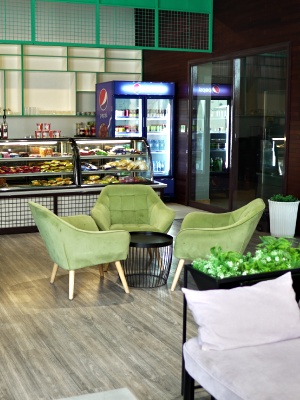 5D Fitness club café interior