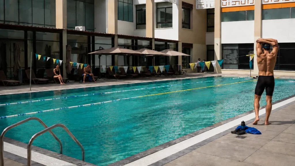 Outdoor Swimming Pool for Athletic Training and Weight Loss