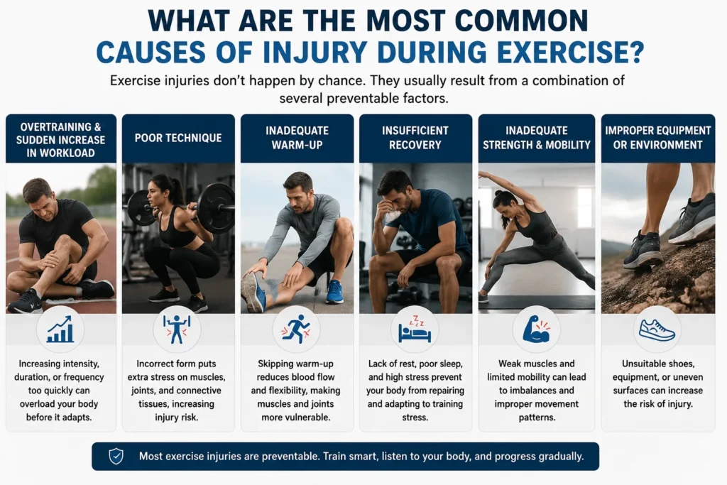 Injury during exercise