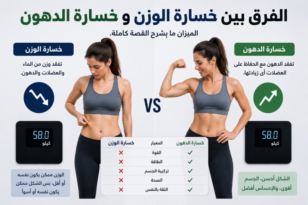 خسارة الوزن وخسارة الدهون