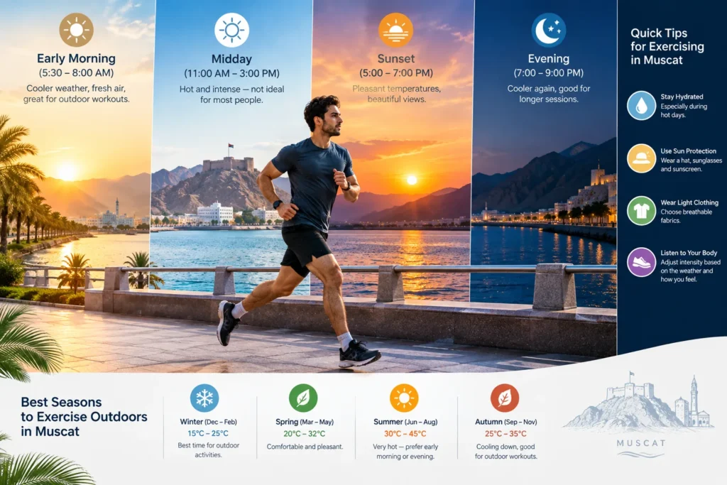When Is the Best Time to Exercise Outdoors in Muscat?