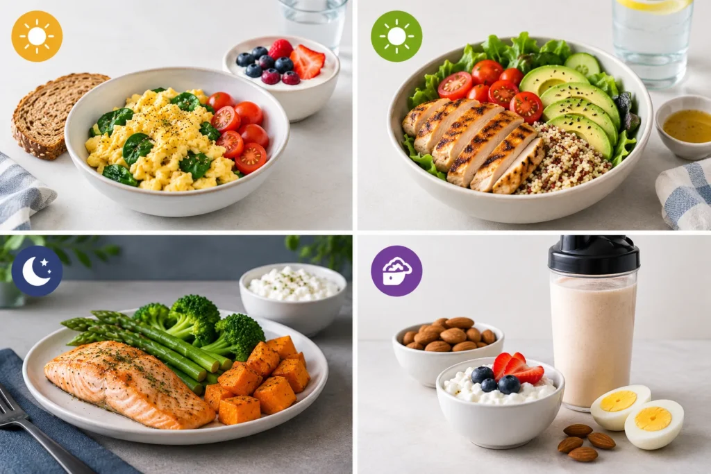 Which High-Protein Foods Are Best for Breakfast, Lunch, Dinner, and Snacks?