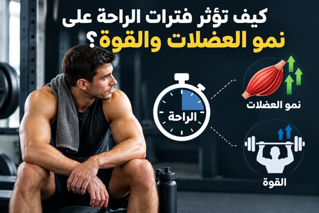كيف تأثر فترات الراحة على نمو العضلات والقوة؟