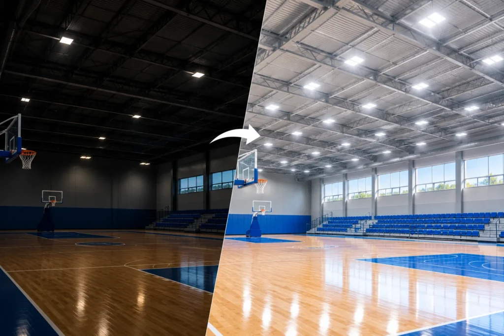 How Can You Improve Lighting in an Indoor Sports Facility?